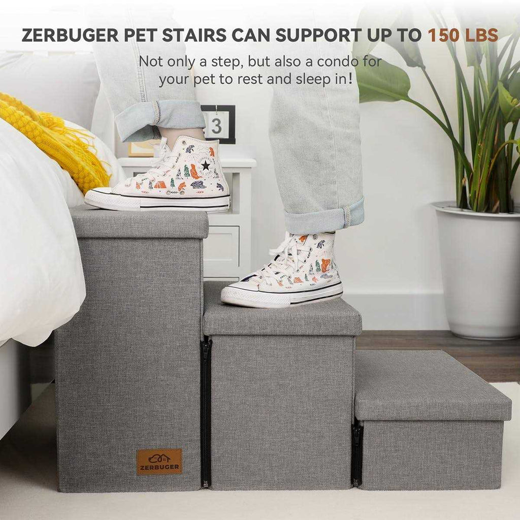 Foldable Pet Stairs with Storage T8929