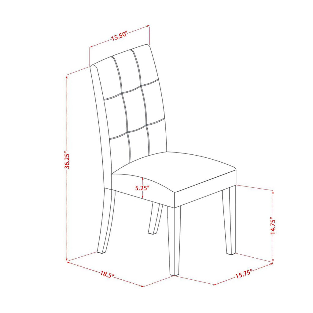 5 Piece Rectangle Kitchen Table with Leaf and 4 Chairs, Oak G246371