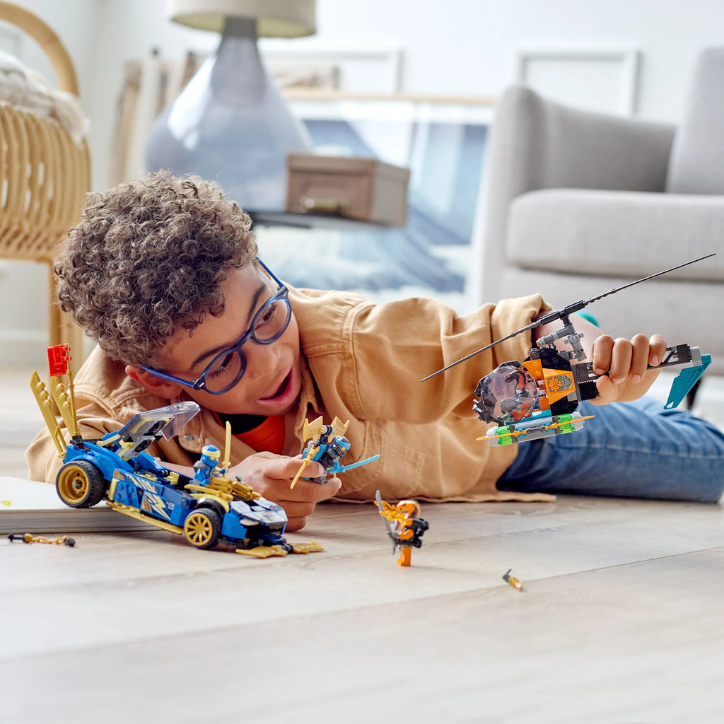 LEGO Race Car Set with Toy Helicopter and Boa Snake Figure Z74284