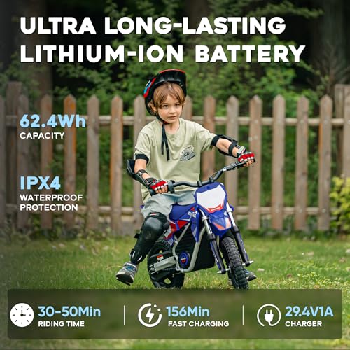 Red Electric Dirt Bike with 12-Inch Off-Road Tires X922