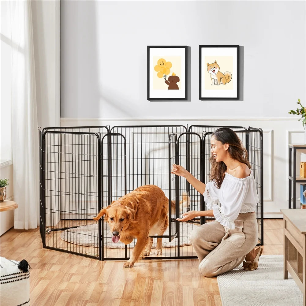 16 Panels 40" H Black Dog Playpen Z913