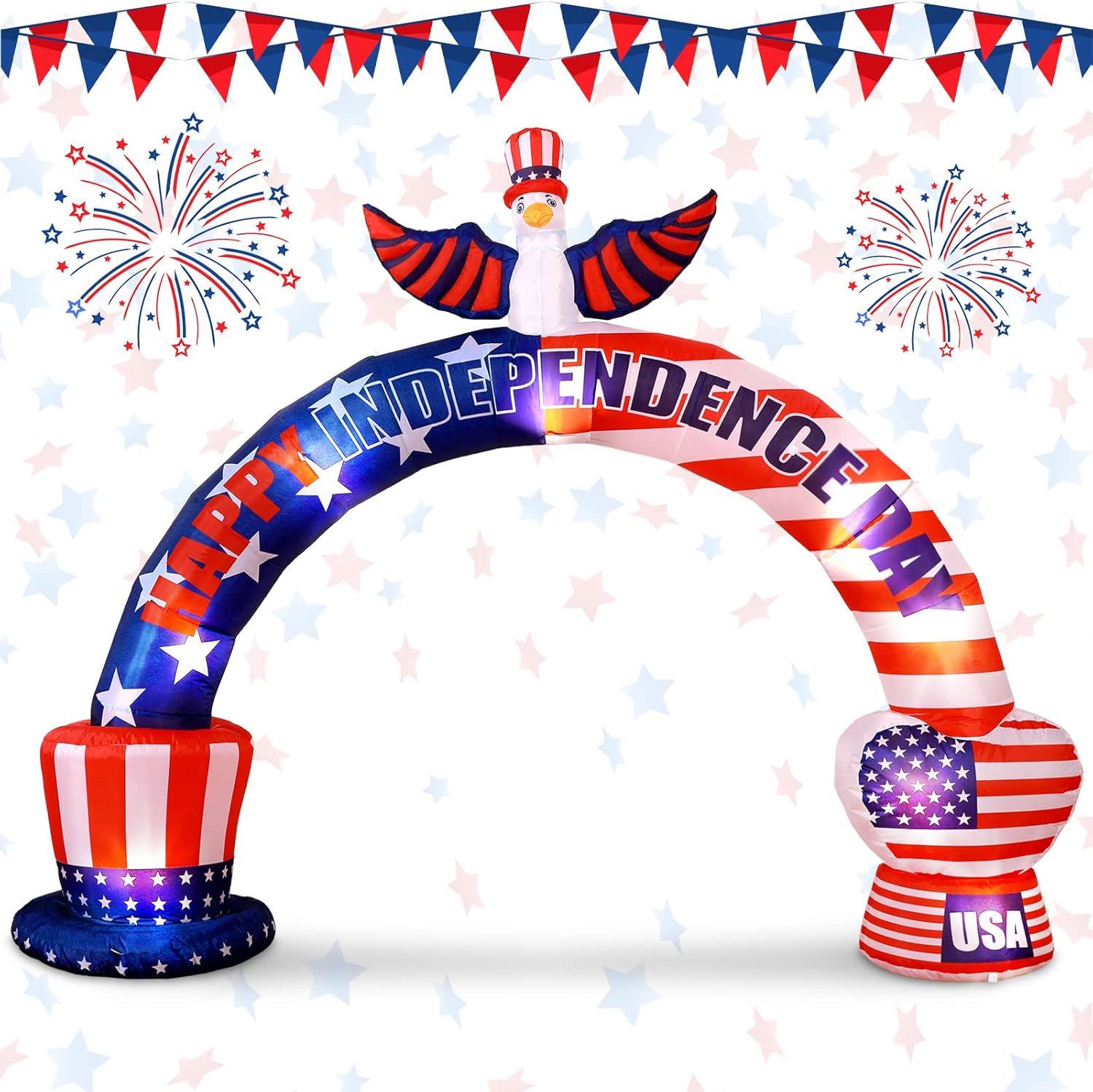 9.2 ft Inflatable American Bald Eagle Arch with LED G751