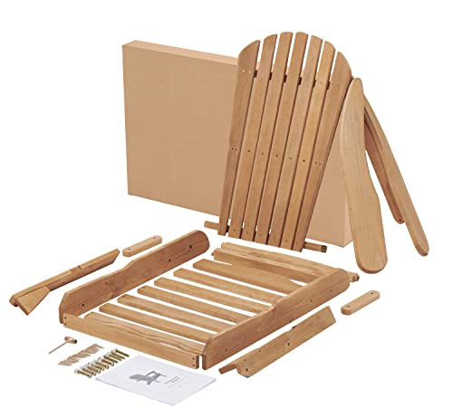 Gray Wooden Folding Adirondack Chairs Set of 2 J137752
