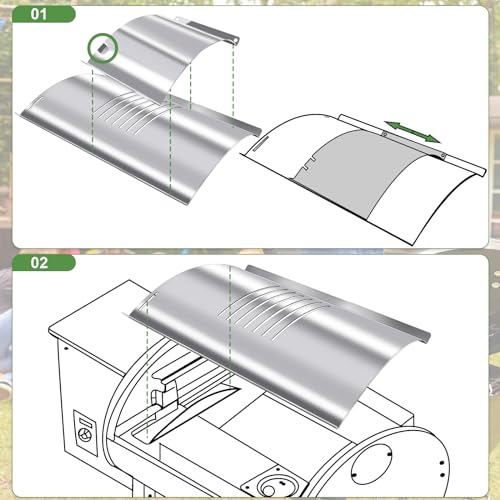 Flame Broiler Slide Cover and Bottom Kits for Pellet Grill P932