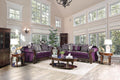 Purple Silver Chenille Sofa and Loveseat X7771