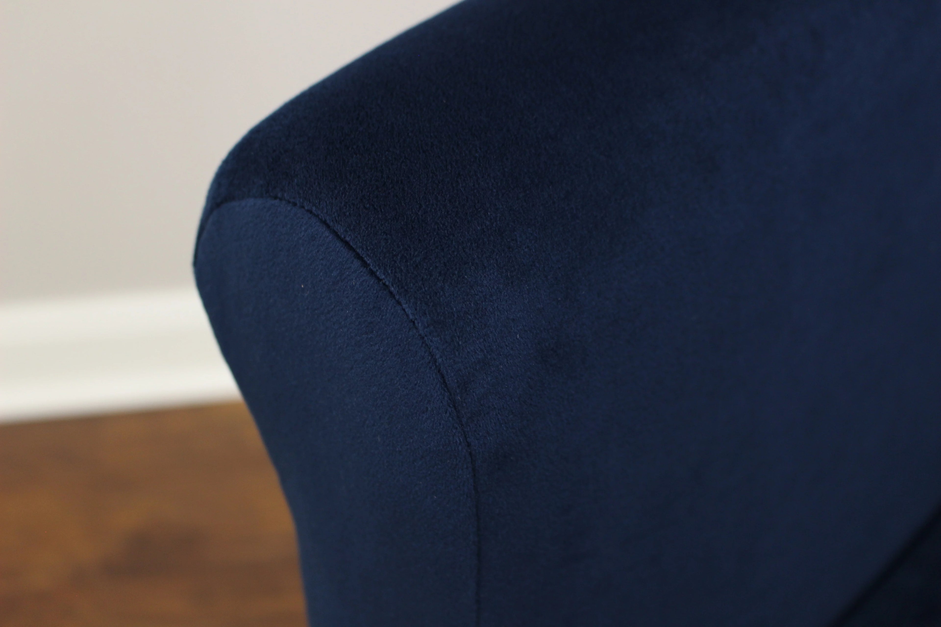 Navy Blue Microfiber Bucket Accent Chair R82956