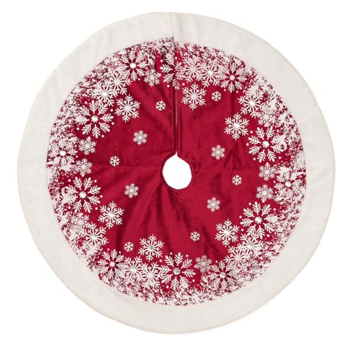 48 Inches Red Velvet Christmas Tree Skirt W87113