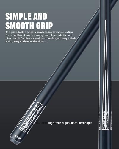 Carbon Fiber Pool Cue Stick 58" with 12.5mm Tip I2684