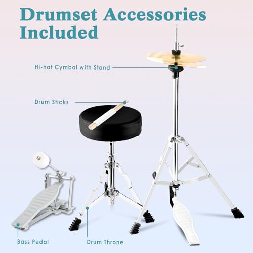 5-Piece 16 Inches Junior Drum Set W8250