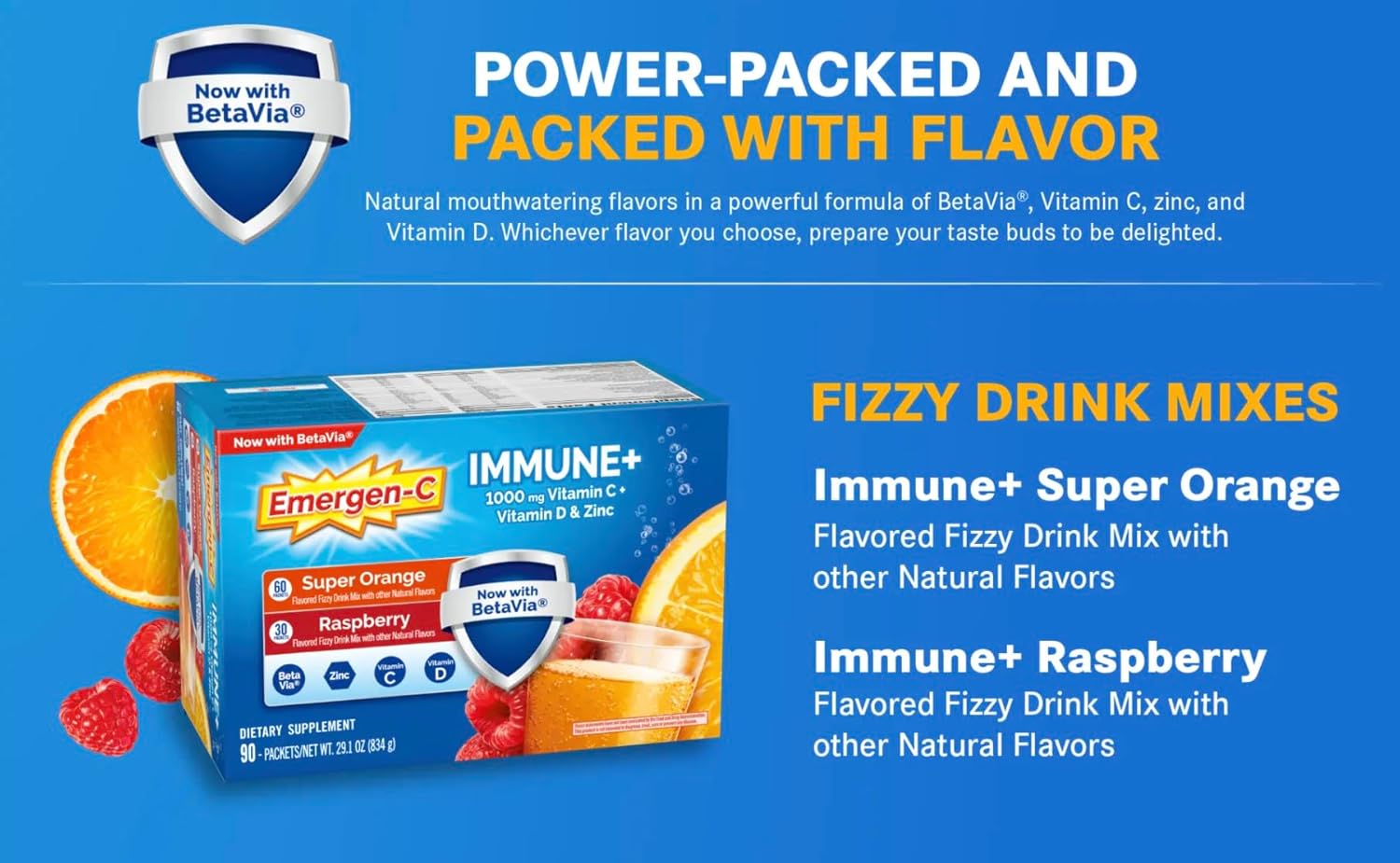Super Orange 1000 mg Vitamin C 90 Packets U880399