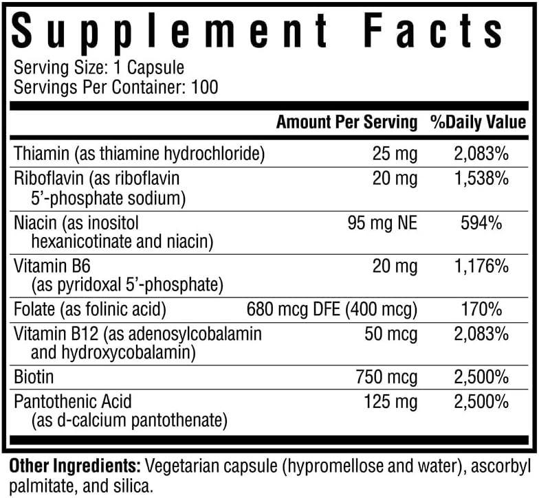 100 Capsules Vitamin B Complex U86164