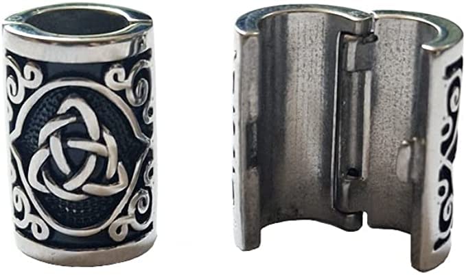 Viking Beard Bead 8x12x20mm Stainless Steel Q8528