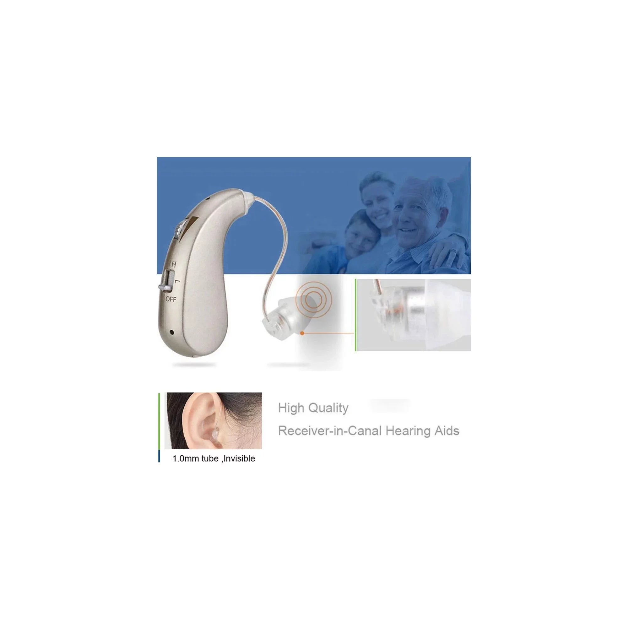 USB Rechargeable Hearing Amplifiers, 1 Pack Q34266