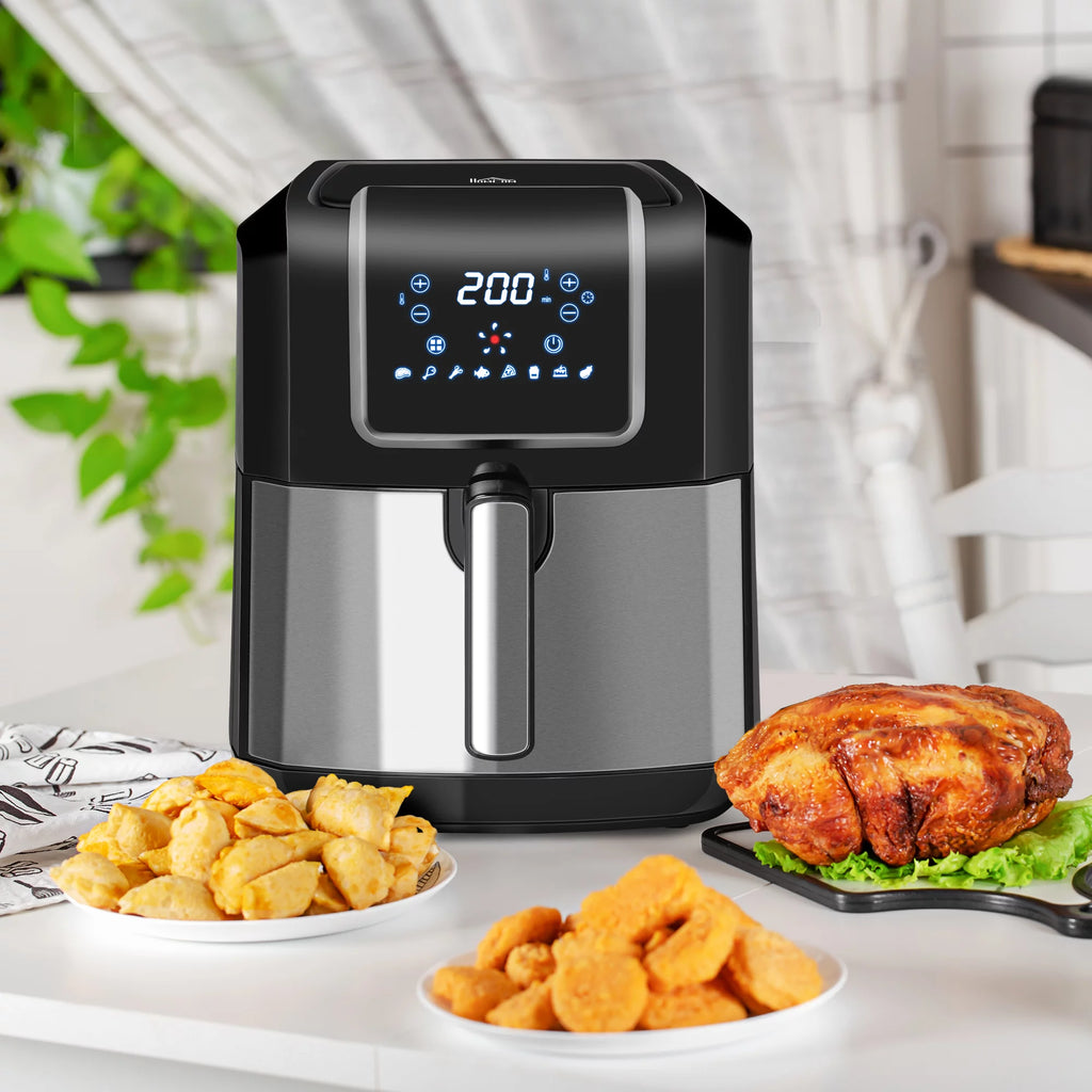 Black 6.9 Quart Air Fryer with Nonstick Basket C45076