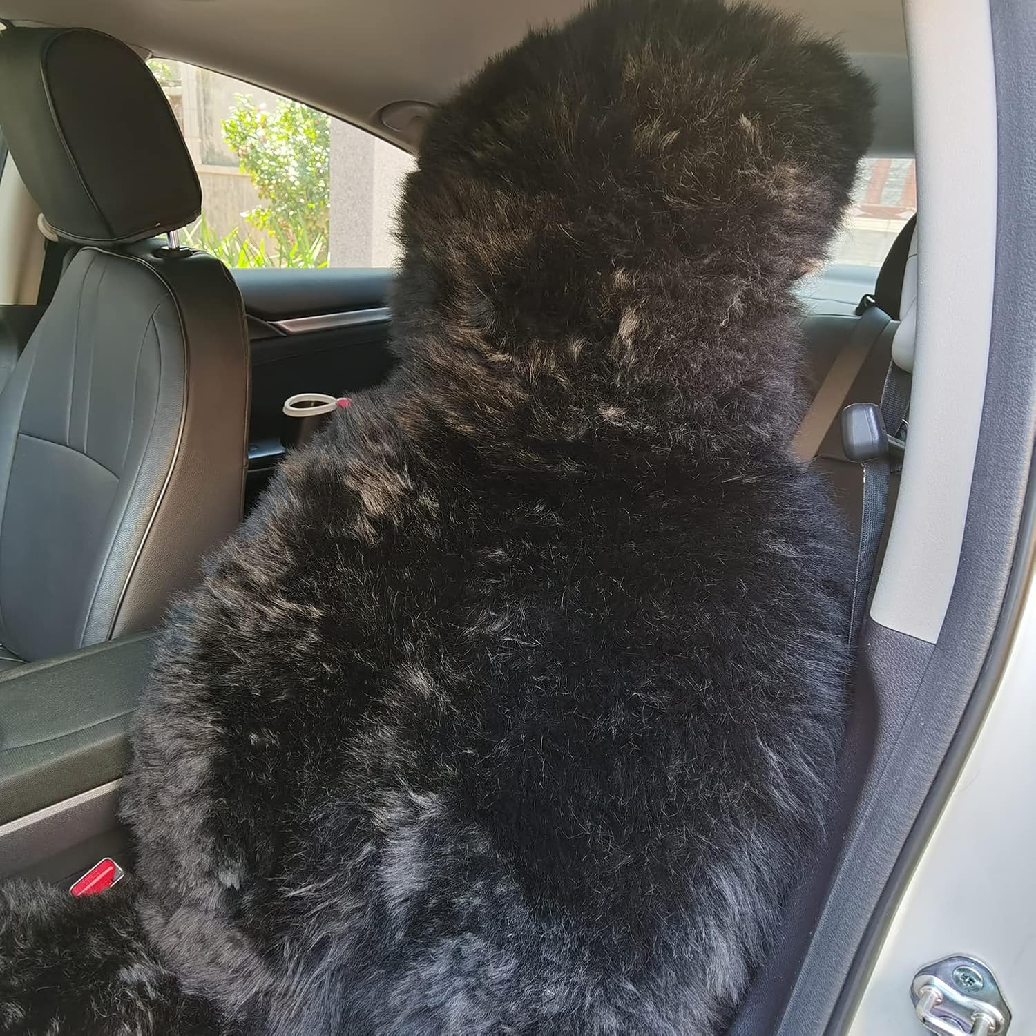 Black Genuine Australian Sheepskin Seat Cover C887