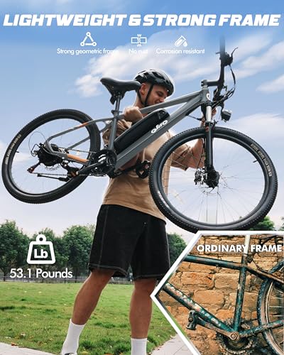 21-Speed Mountain Ebike with Peak 1200W 48V10.4Ah Removable Battery 27.5X2.1 Tire U815272