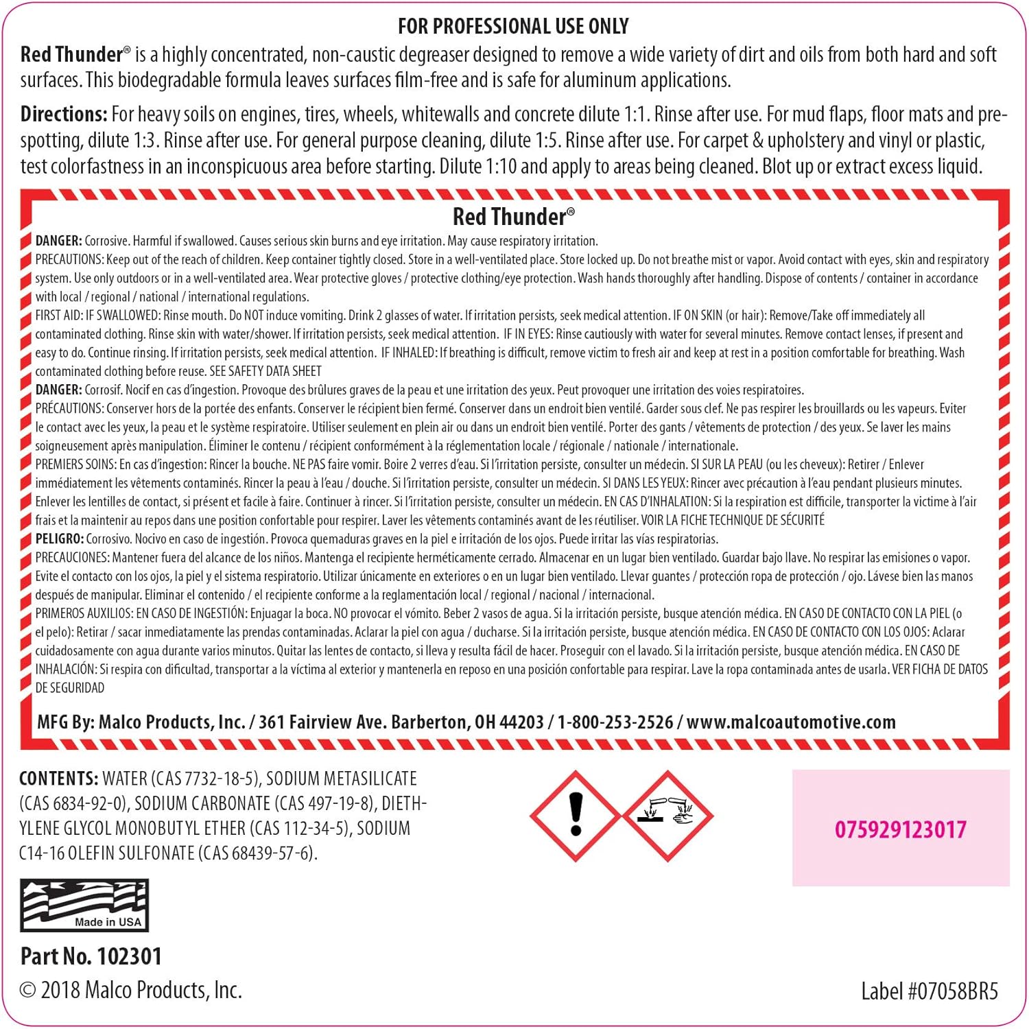 Automotive Cleaner and Degreaser, 1 Gallon O7036