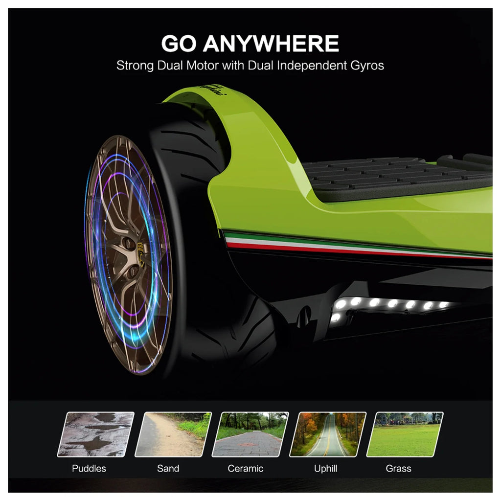 Green 6.5" Off Road Two-Wheel Electric Scooter W2715