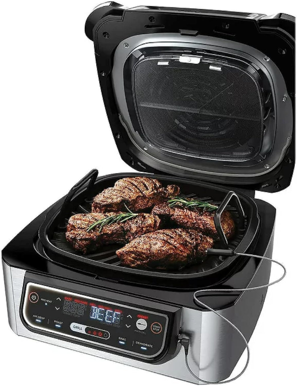 5-in-1 Indoor Grill with 4-Quart Air Fryer X611836