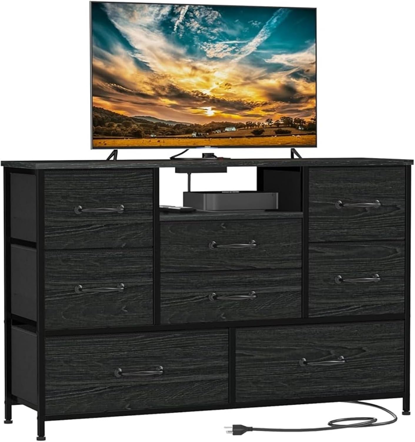 Black 8 Drawer Dresser D9459