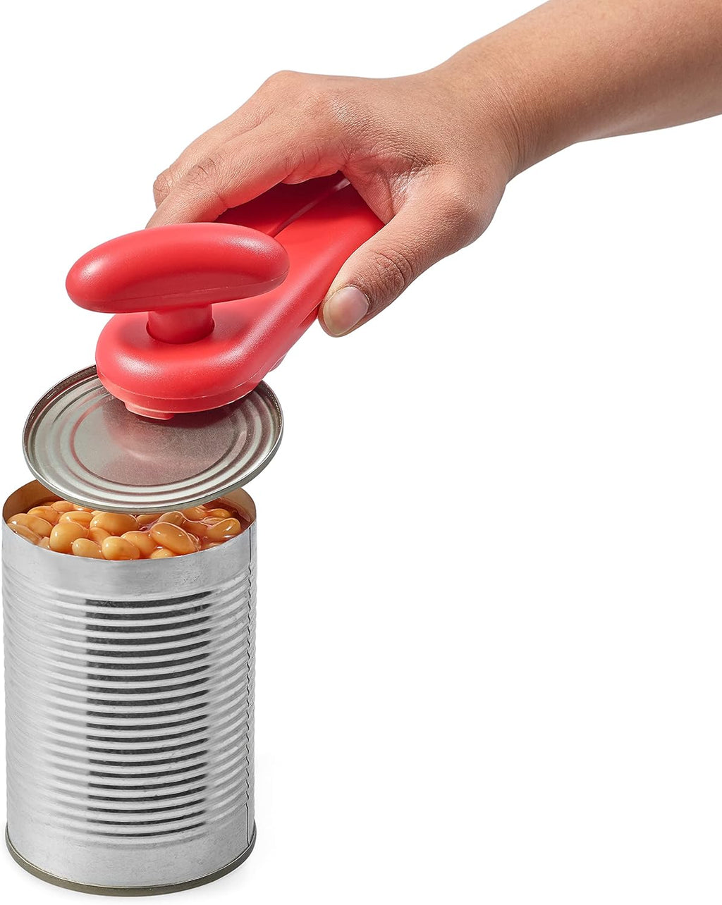 Manual Can Opener with Lid Release - Red C431006
