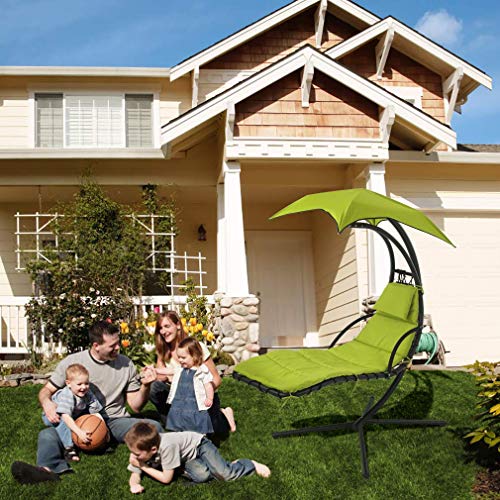 Hammock Chair with Canopy Umbrella and Pillow, 280 LBS Capacity G2133