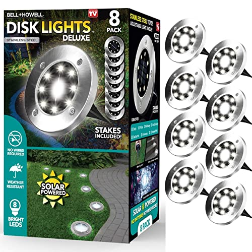 Solar Disk Lights Set of 8 E4538