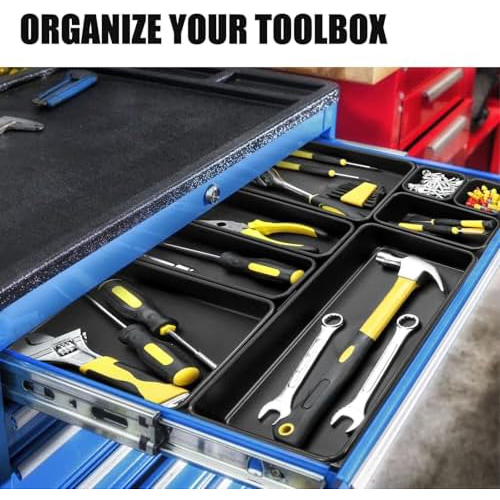 60PCS Black Plastic Tool Box Organizer Tray Divider (5 Sizes) A6050
