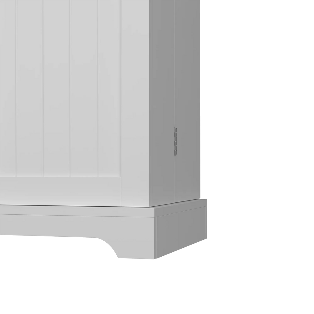 White Tall Kitchen Pantry Storage Cabinet with Doors and Shelves J824
