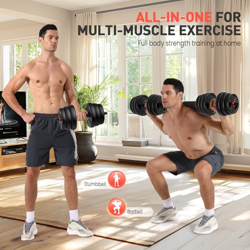 Adjustable Dumbbells, 90lbs Free Weight Set with Connector C143369