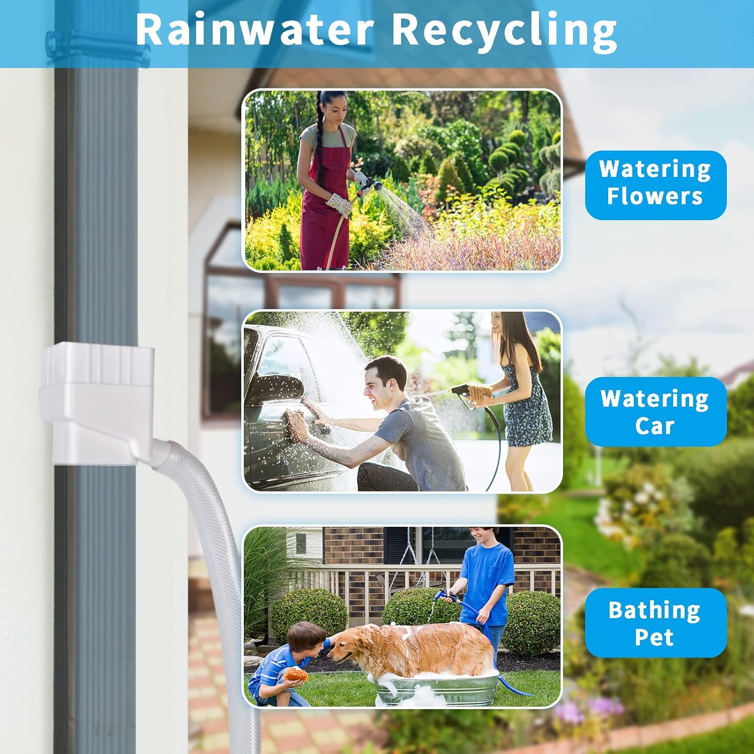 Rain Water Catching System with 40" Hose O8136