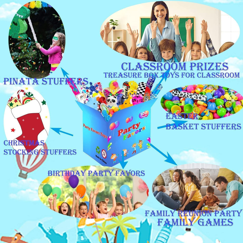 100 Pcs Party Favors Treasure Box Toys Y127