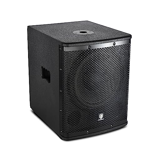 18 inch Active Powered PA Subwoofer Cabinet 3000W with Class-D Amplifier, Black E2497