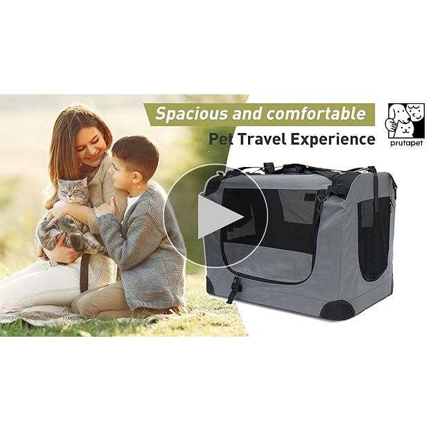 Large Soft-Sided Portable Cat Carrier with Collapsible Litter Box and Bowl Y8819