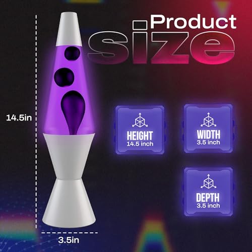 Black and Purple Liquid Motion Lava Night Light 14.5" I80799
