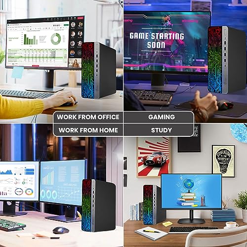 RGB Gaming Desktop PC Bundle - Intel Core i7 6th Gen, 16GB DDR4 Ram, 512GB SSD, NVIDIA GT-1030 2GB GDDR5, 22 Inch Monitor - Windows 10 Pro (Renewed) Z65375