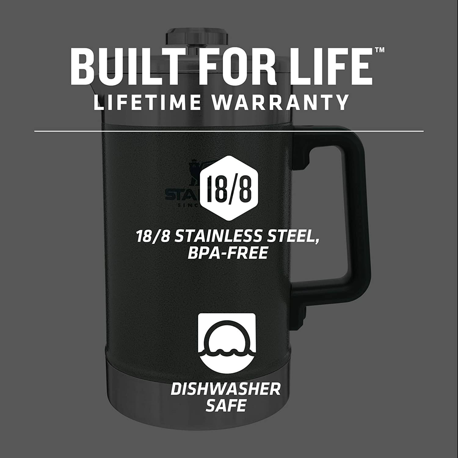 48 oz Hammertone Green French Press G96611