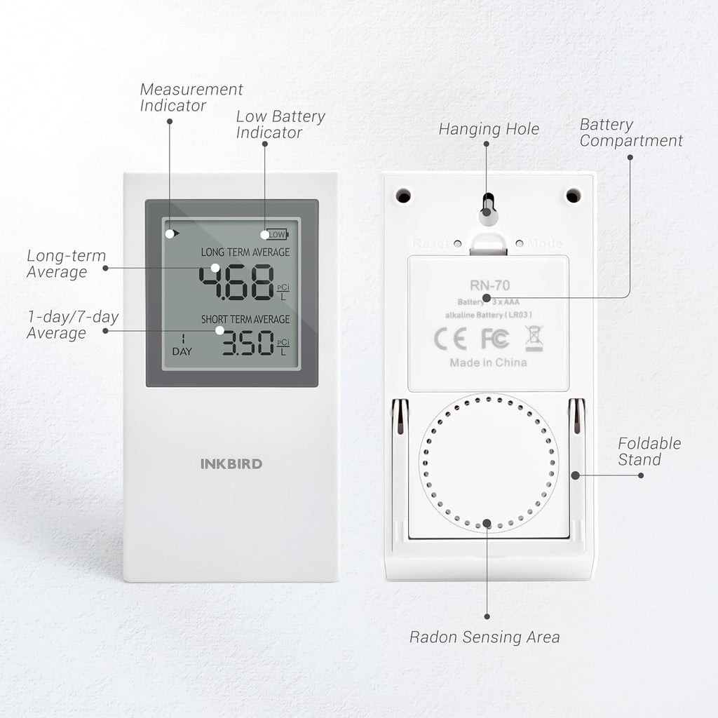 Portable Radon Detector Battery Operated F381175
