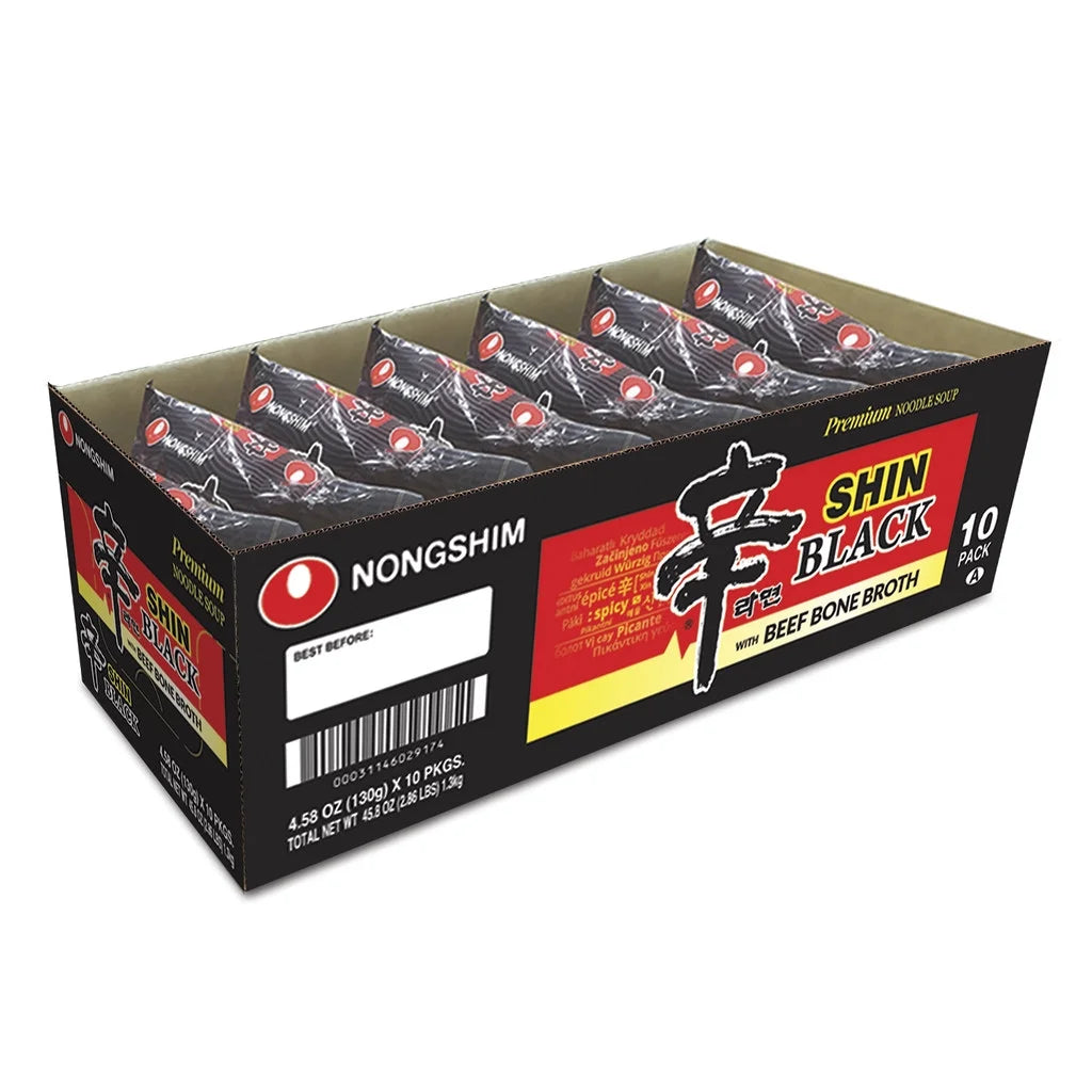 4.58oz X 10 Count Premium Spicy Beef Ramen Noodle Soup Pack B809