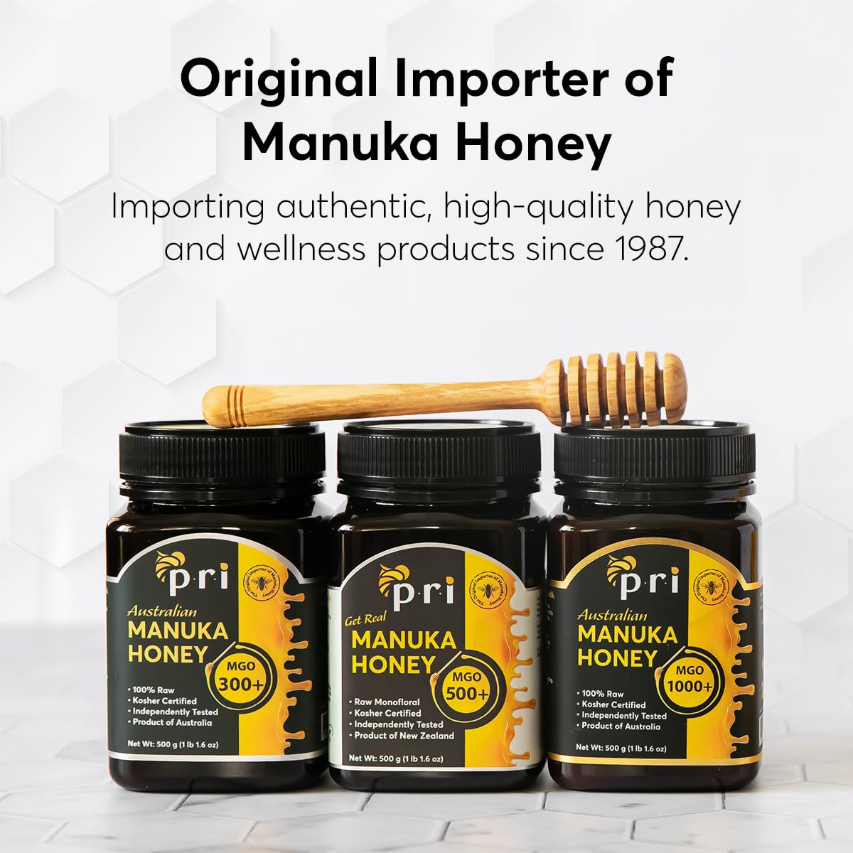 Manuka Honey MGO 1000+ 1.1LB Raw Manuka Honey 500g Jar R8526