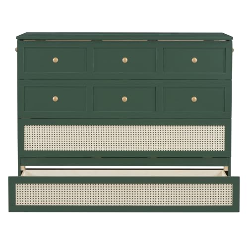 Gray Queen Murphy Bed with Drawers X2359
