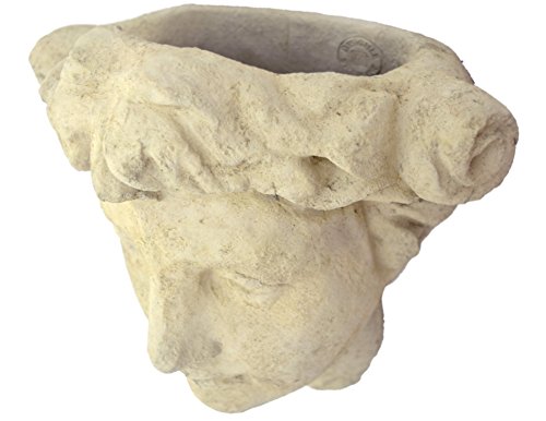 12-Inch Cast Stone Wall-Mounted Head Planter L706286