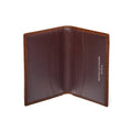 Deep Shine Amazon Brown Croc Double Fold Credit Card Holder U8342