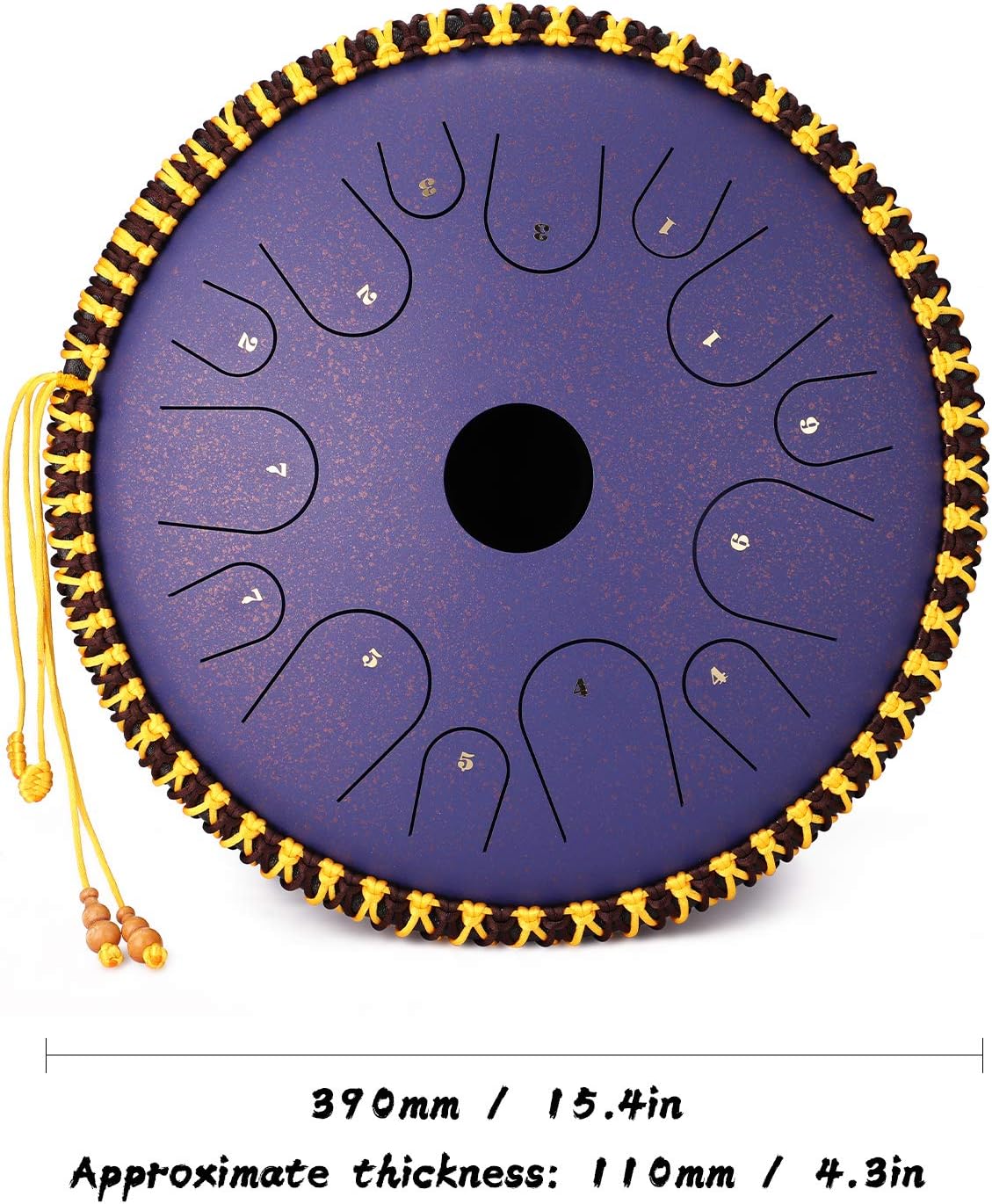 14 inch 14-Tone Carbon Steel Tongue Drum C-Key Hand Pan Drums R8453