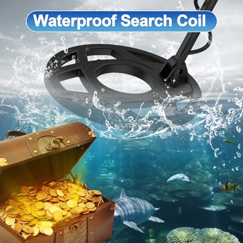 Metal Detector with 4.3IN Backlight Screen 10'' Waterproof Coil F146039