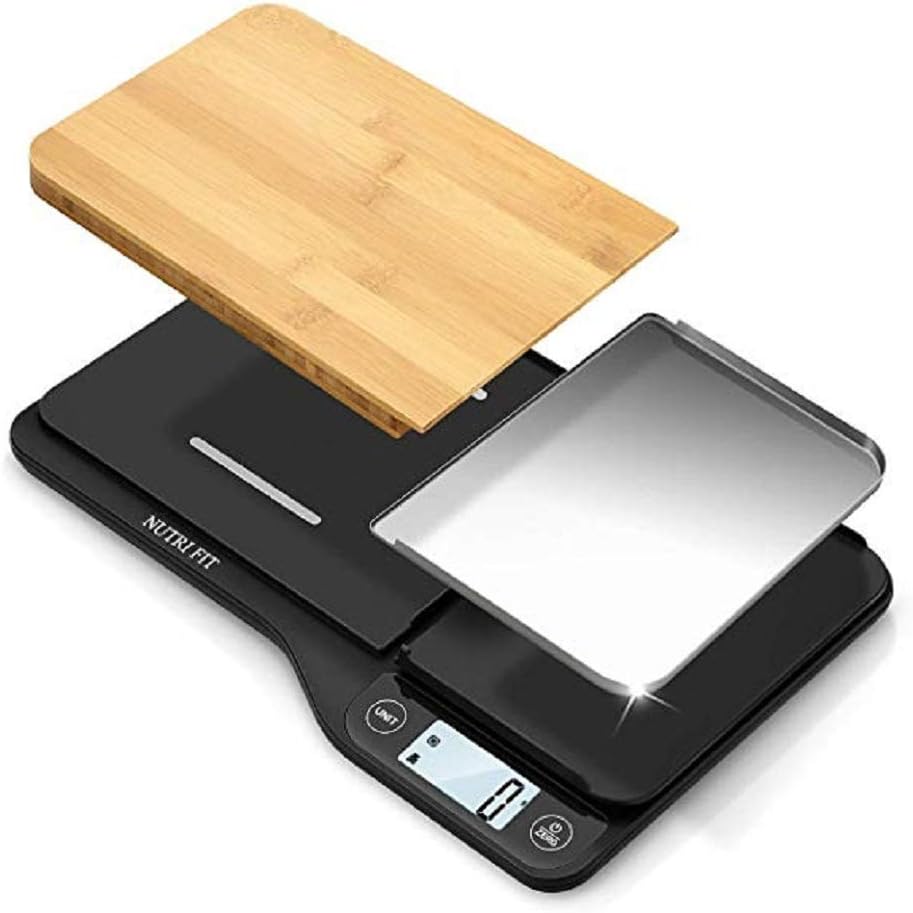 3 in 1 Digital Kitchen Scale with Removable Cutting Board & Tray B5769