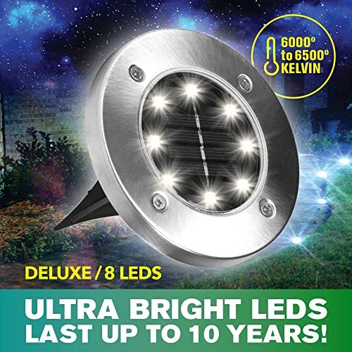 Solar Disk Lights Set of 8 E4538