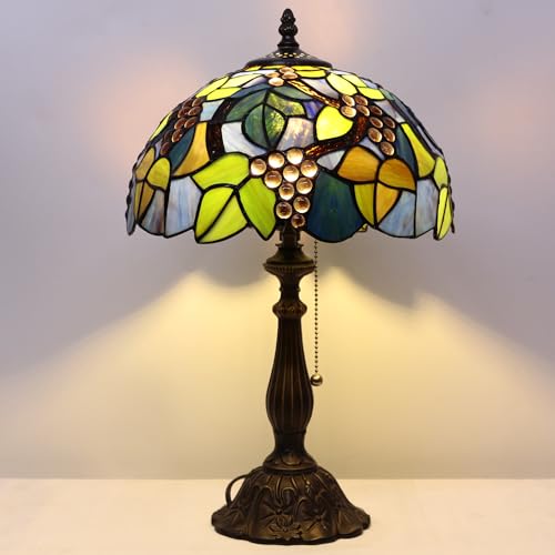 Stained Glass Table Lamp 12X12X19 Inch Sea Blue I491