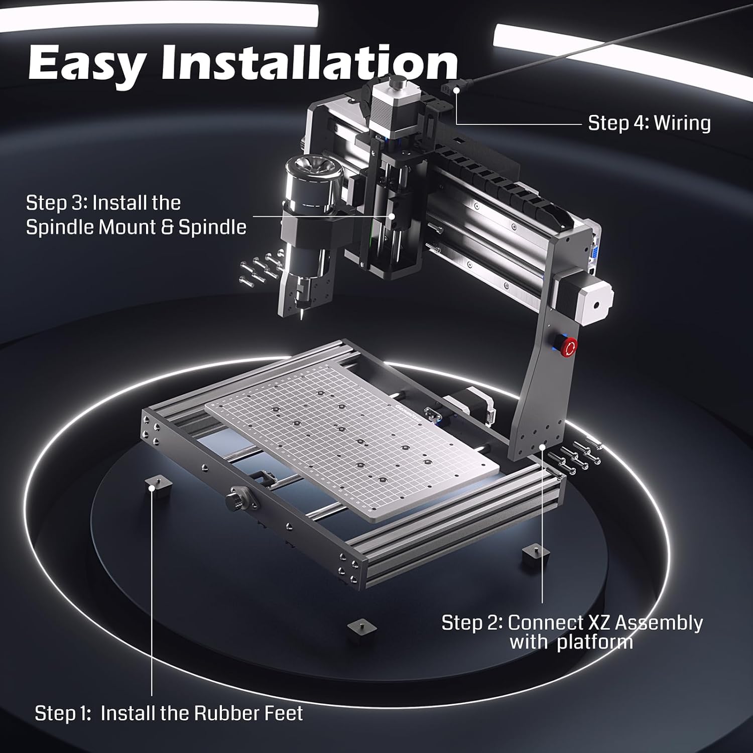 CNC Router Machine with MDF Grid Spoilboard O873