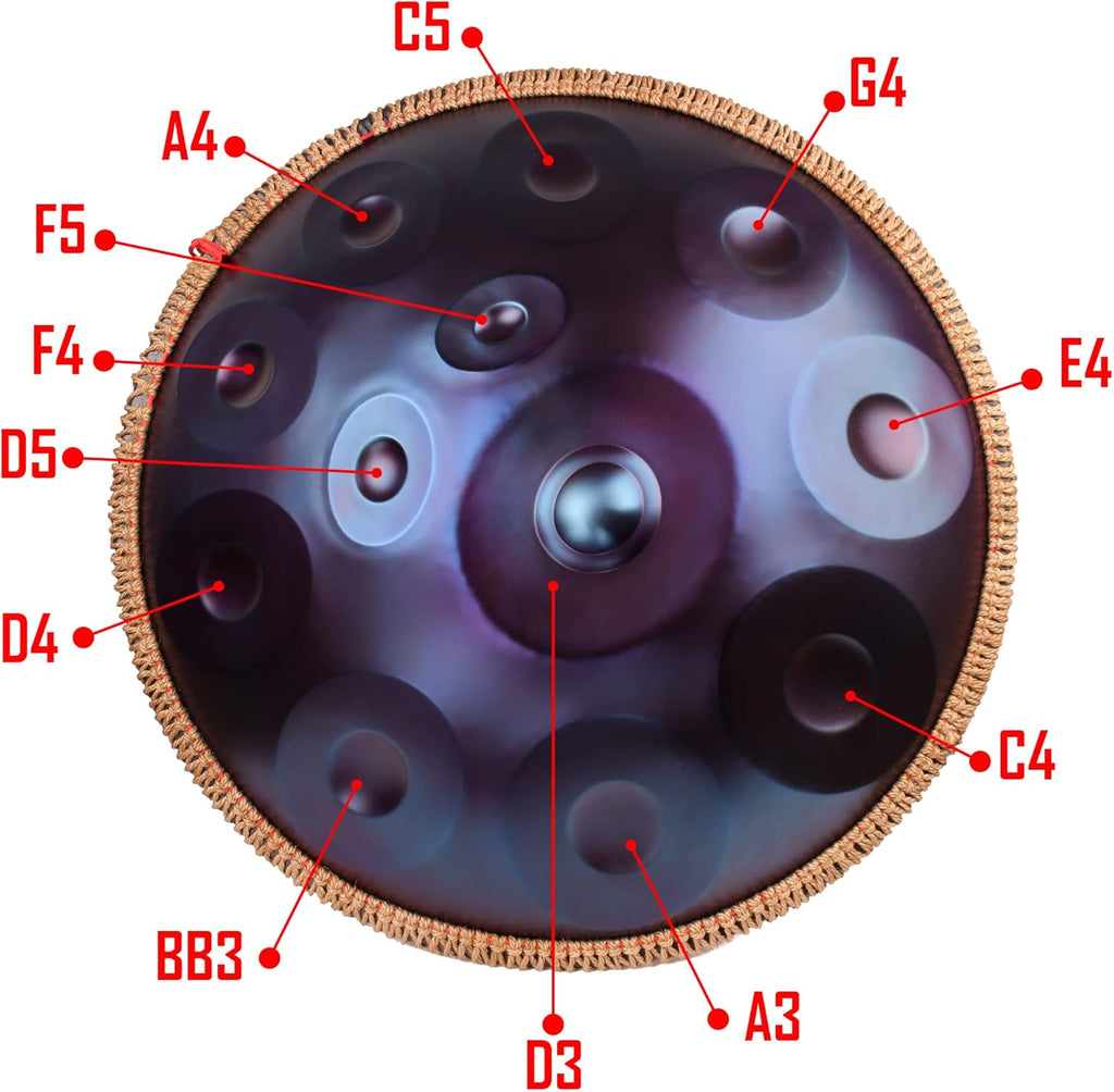 22 Inches Handpan Steel Drum Percussion Instrument Q701108